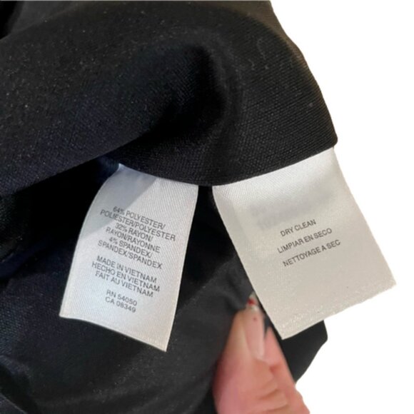 Evan Picone Black V neck Cap Sleeve Cocktail Dress Size 10 - Picture 4 of 6